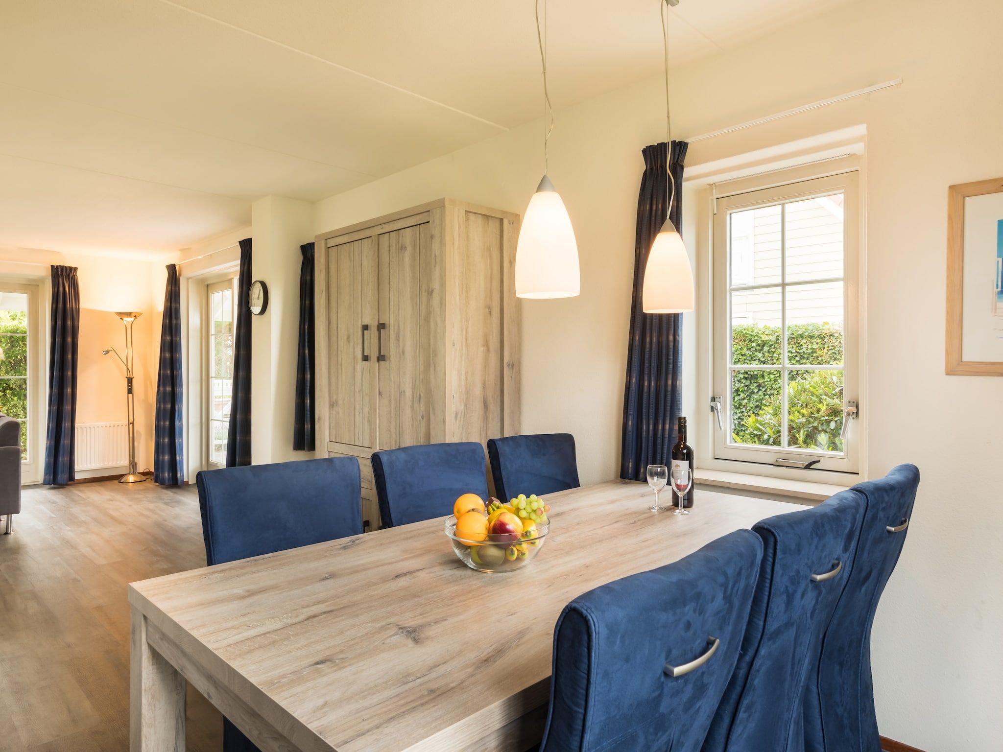 De eetkamer van Vakantiepark De Heeren van 's Gravensande 2 in 's-Gravenzande