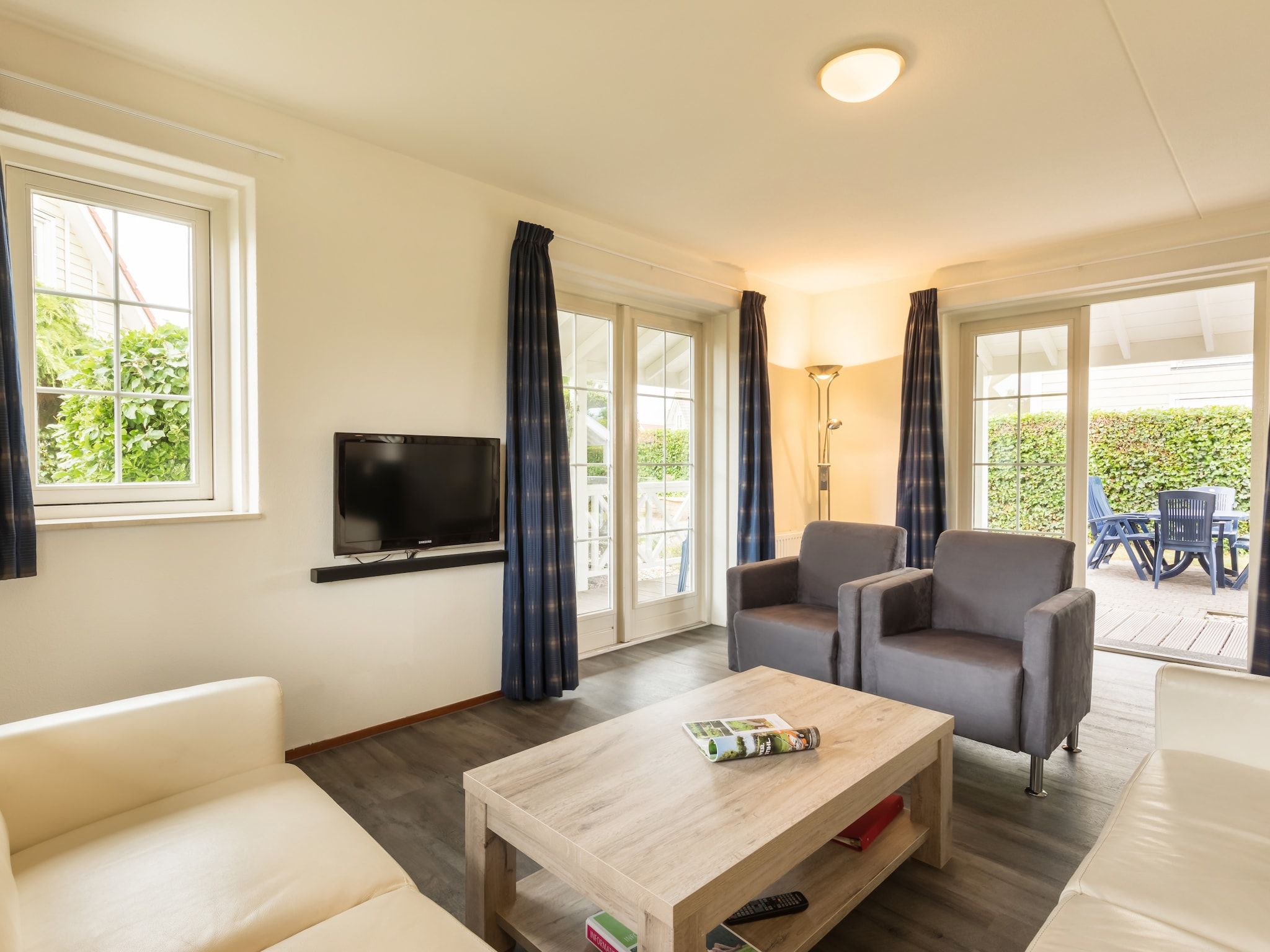 De woonkamer van Vakantiepark De Heeren van 's Gravensande 2 in 's-Gravenzande