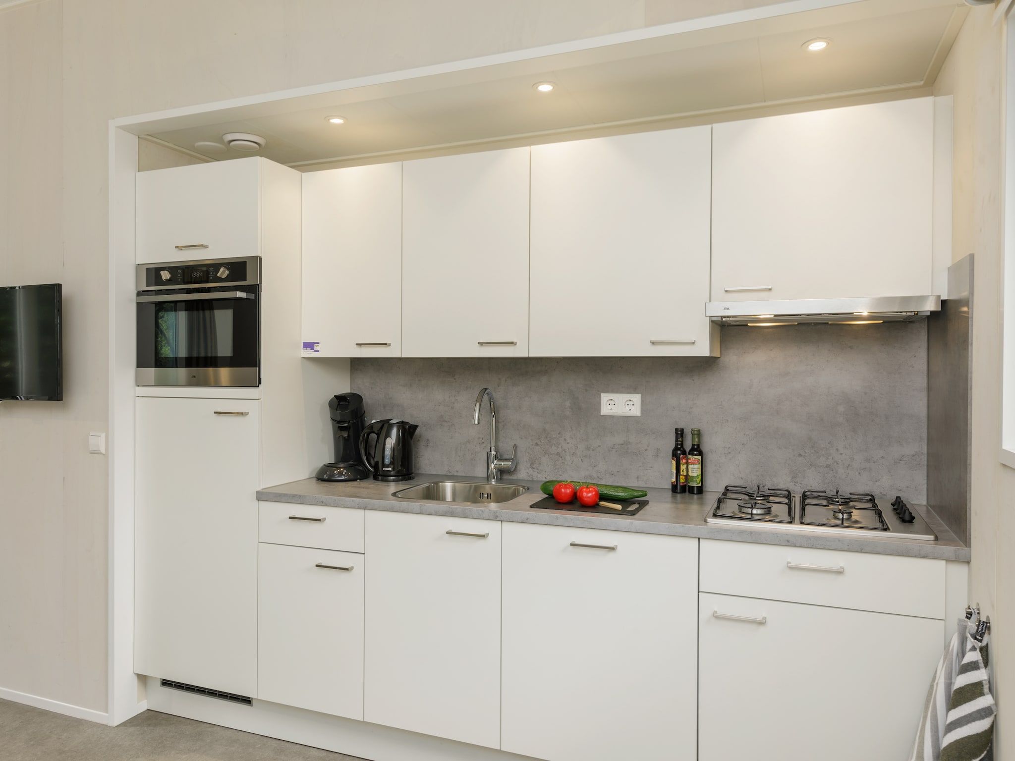 De keuken van Vakantiepark Kijkduin 11 in Den Haag