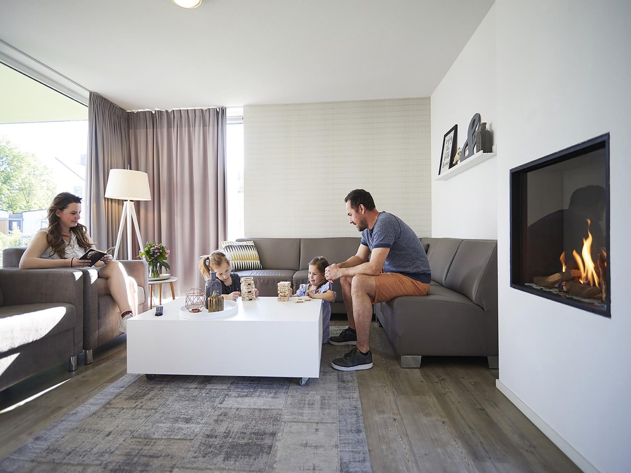 De woonkamer van Buitenhof De Leistert 25 in Roggel