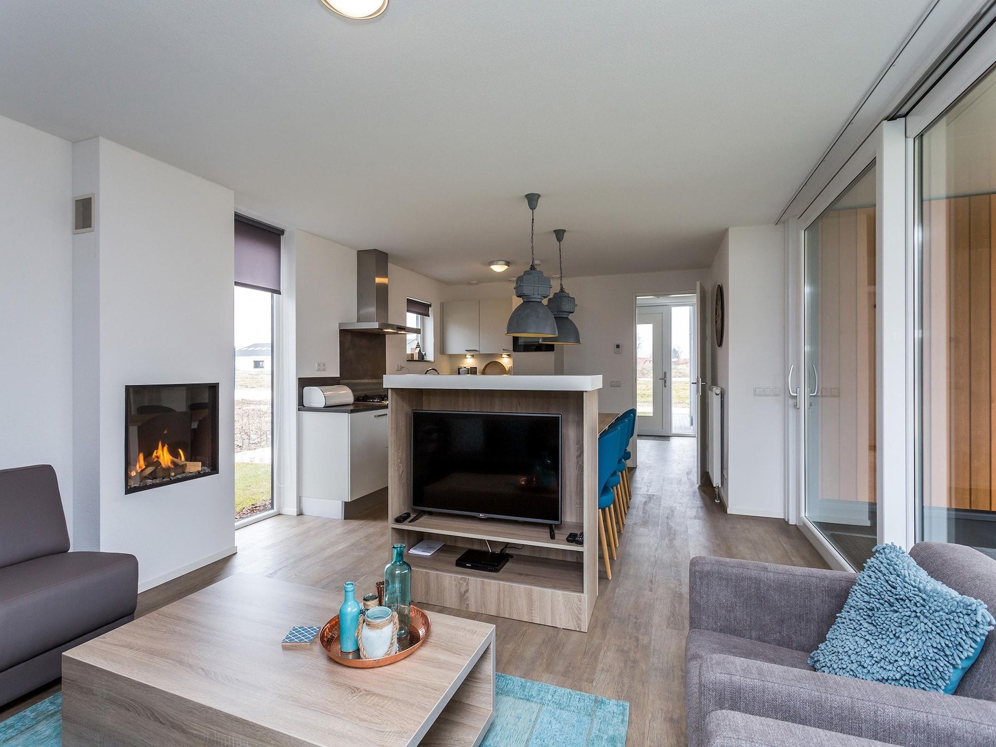 De woonkamer van Buitenhof De Leistert 26 in Roggel