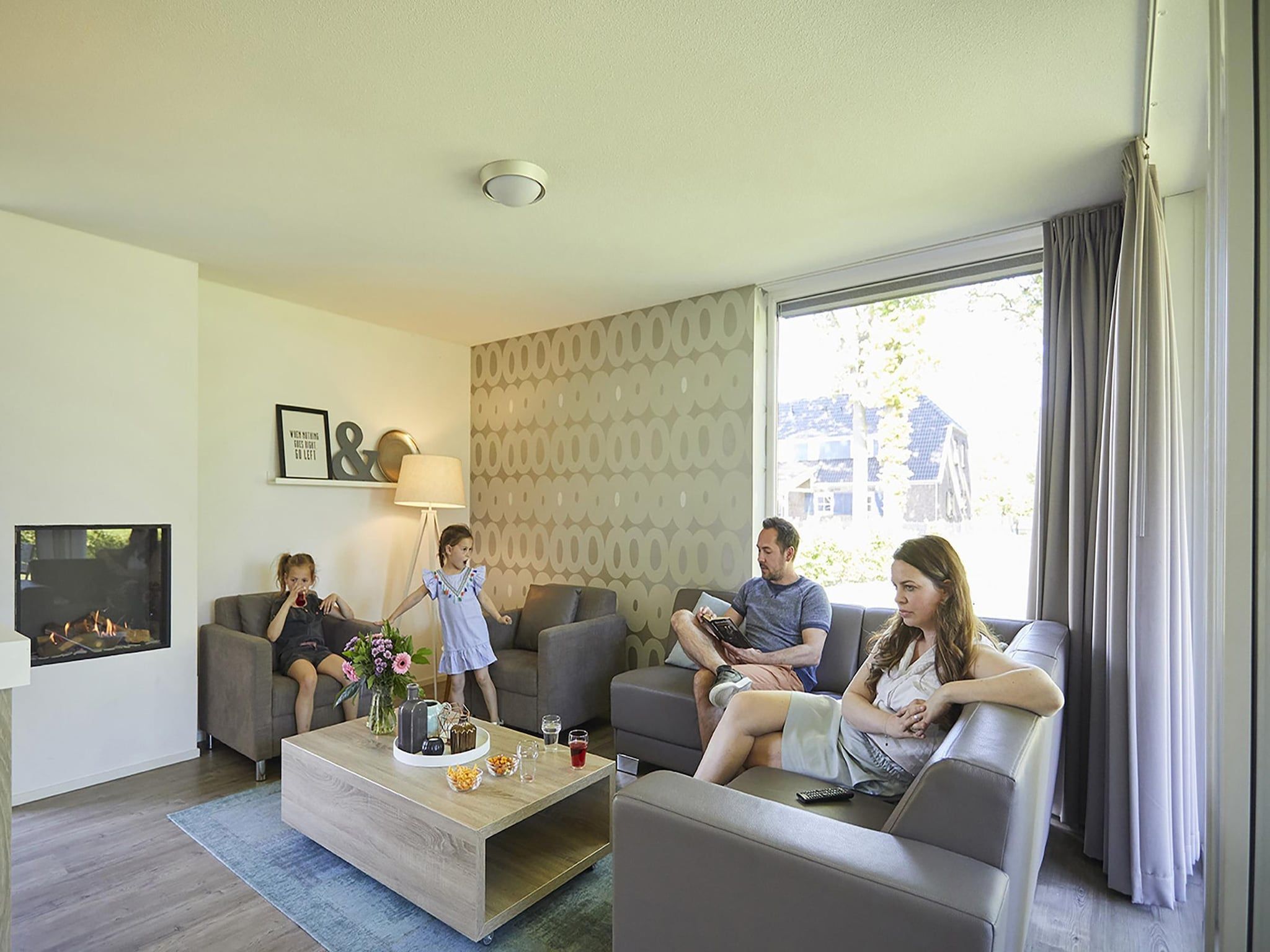 De woonkamer van Buitenhof De Leistert 27 in Roggel