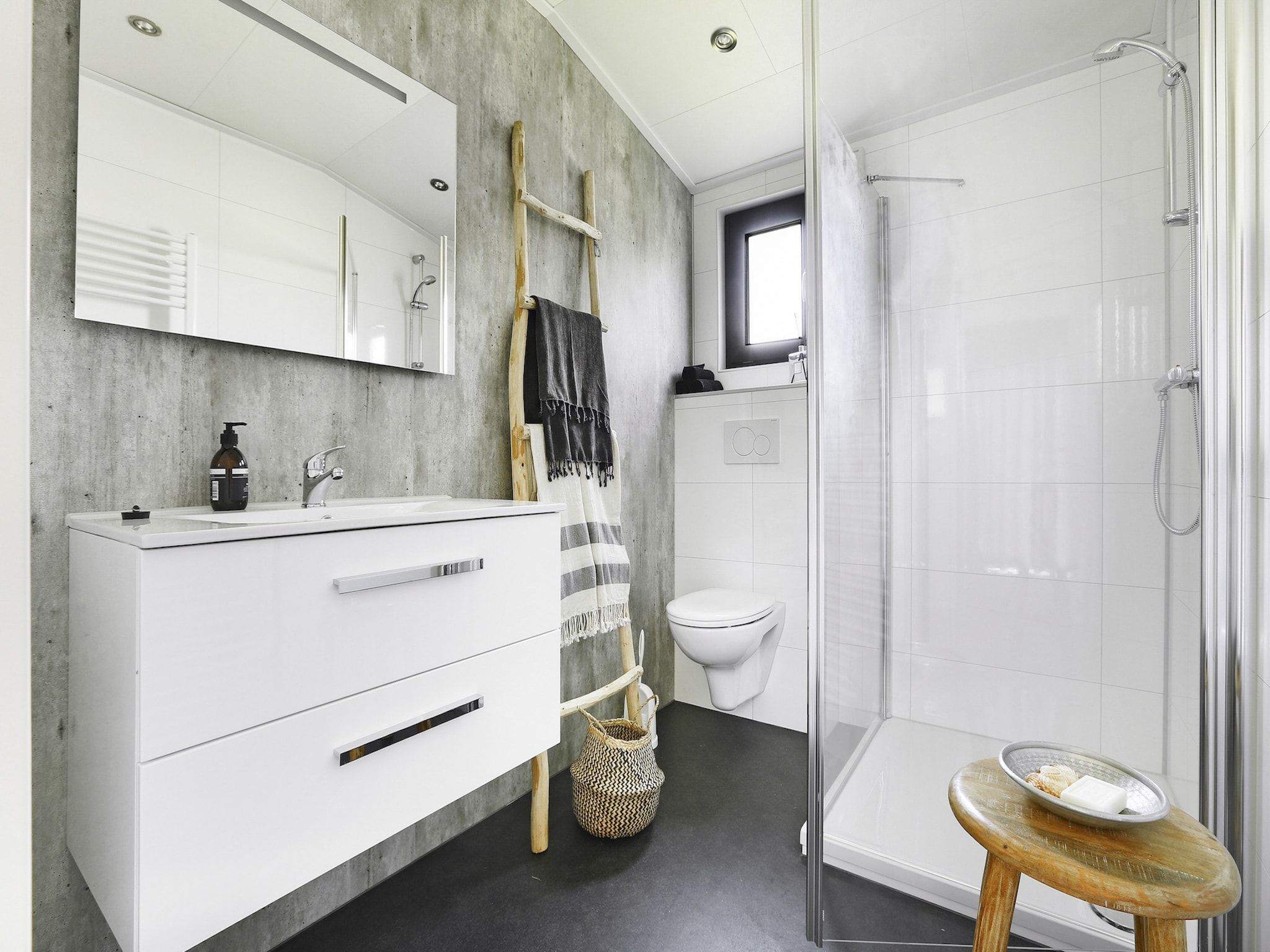 De badkamer van Bospark Markelo 3 in Markelo