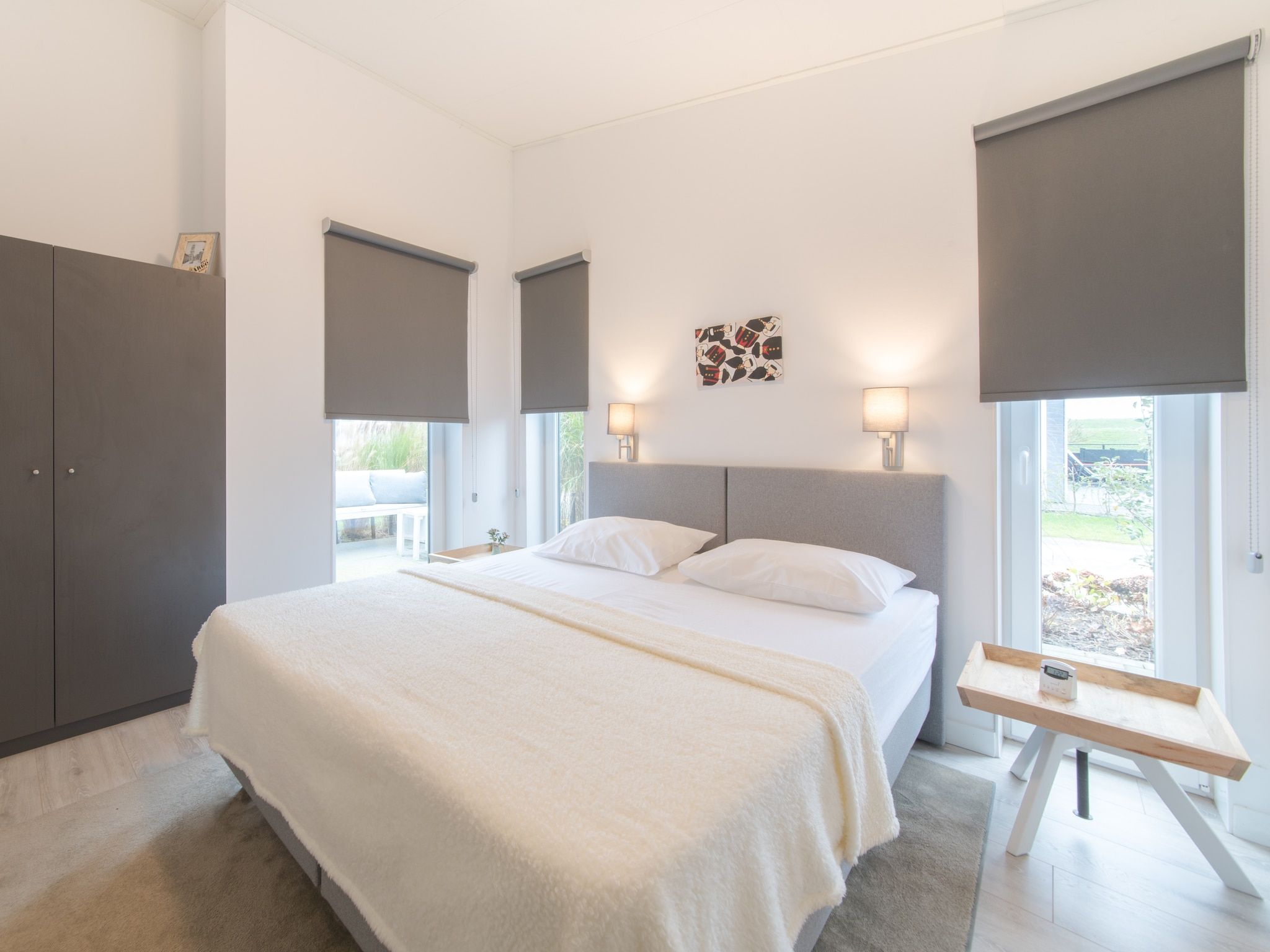 Een slaapkamer van Water Resort Oosterschelde 46 in Wemeldinge