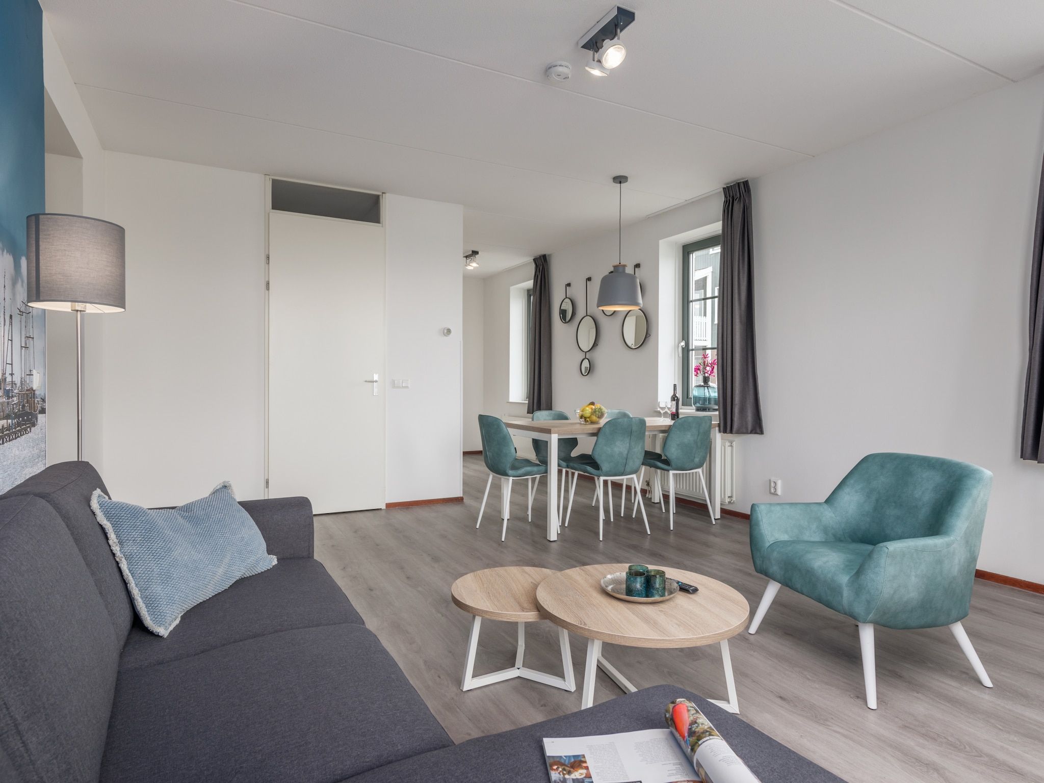 De woonkamer van Marinapark Volendam 11 in Volendam