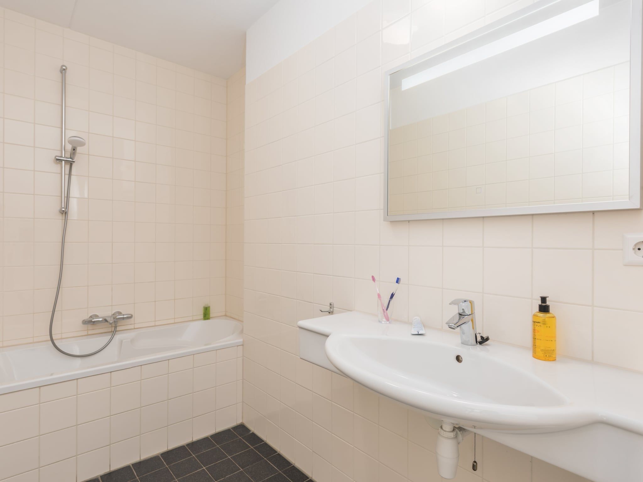 De badkamer van Marinapark Volendam 11 in Volendam