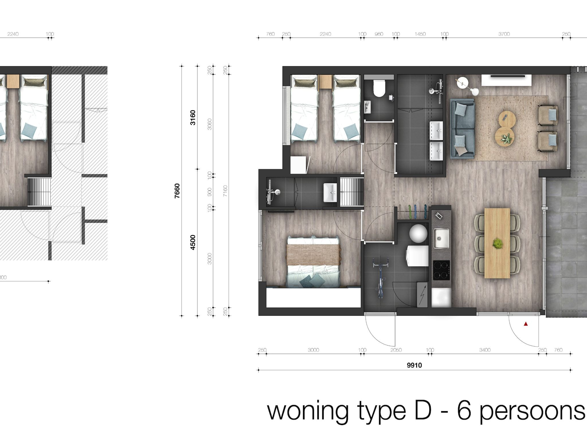 Het uitzicht vanaf Water Village 4 in Kamperland