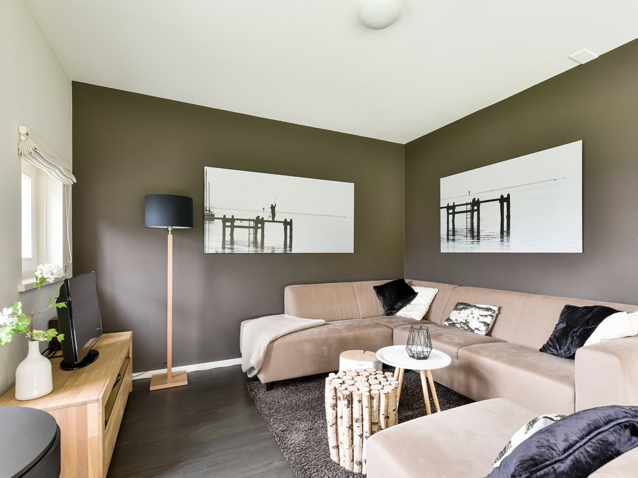 De woonkamer van Waterpark Terkaple 3 in Terkaple