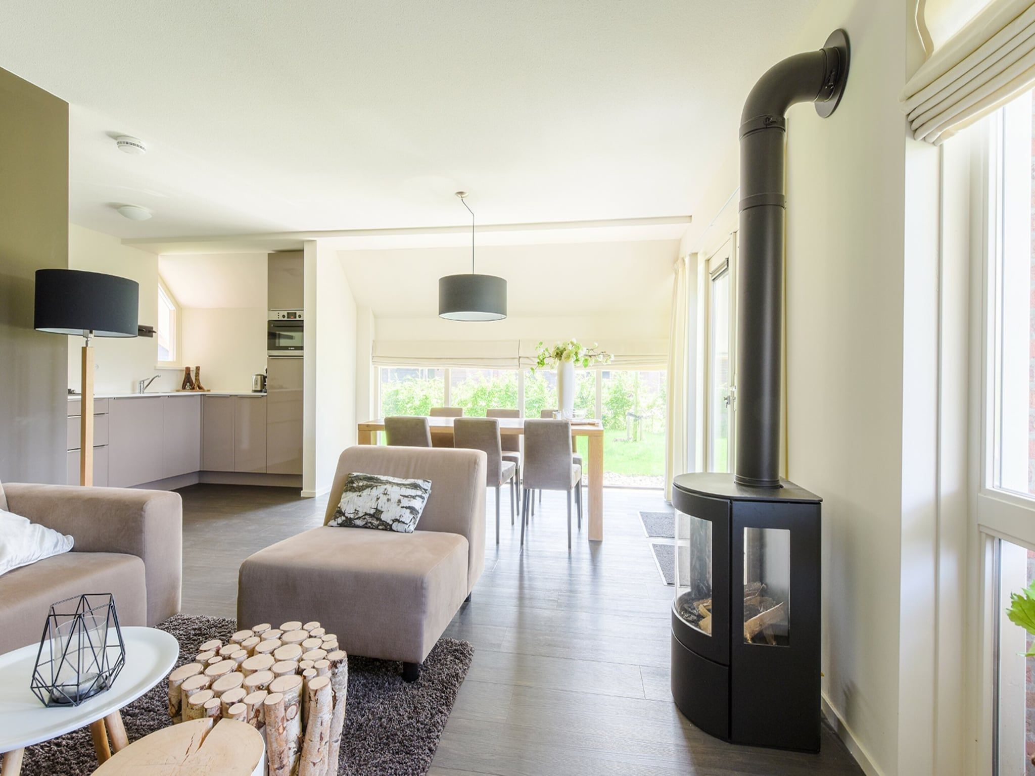 De woonkamer van Waterpark Terkaple 3 in Terkaple