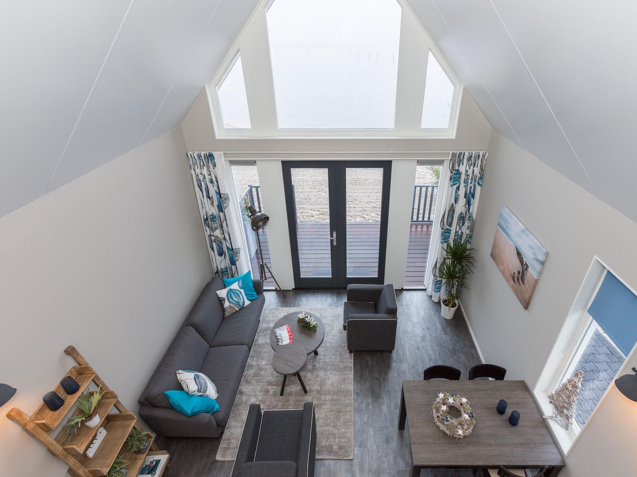 De woonkamer van Waterpark Langelille 1 in Langelille