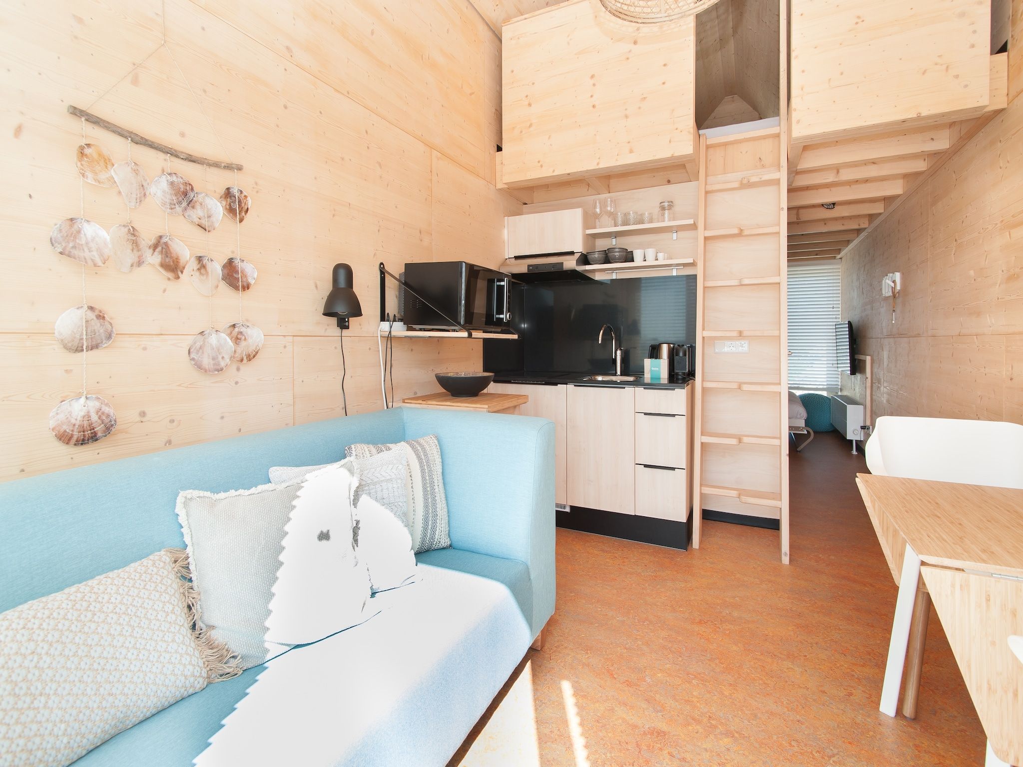 De woonkamer van Eco Resort Grevelingenstrand in Ouddorp