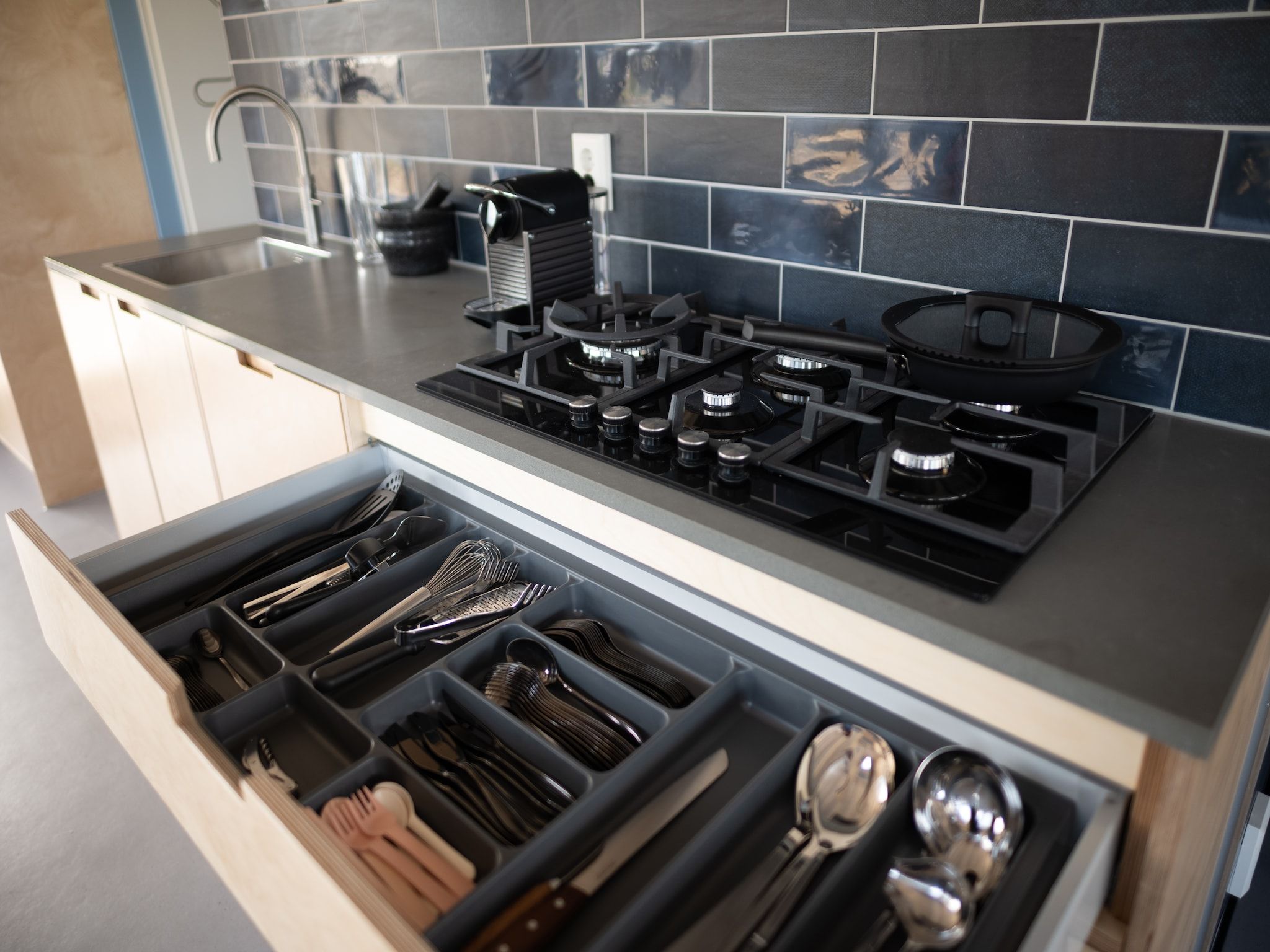 De keuken van Sea Lodges Zandvoort 6 in Zandvoort