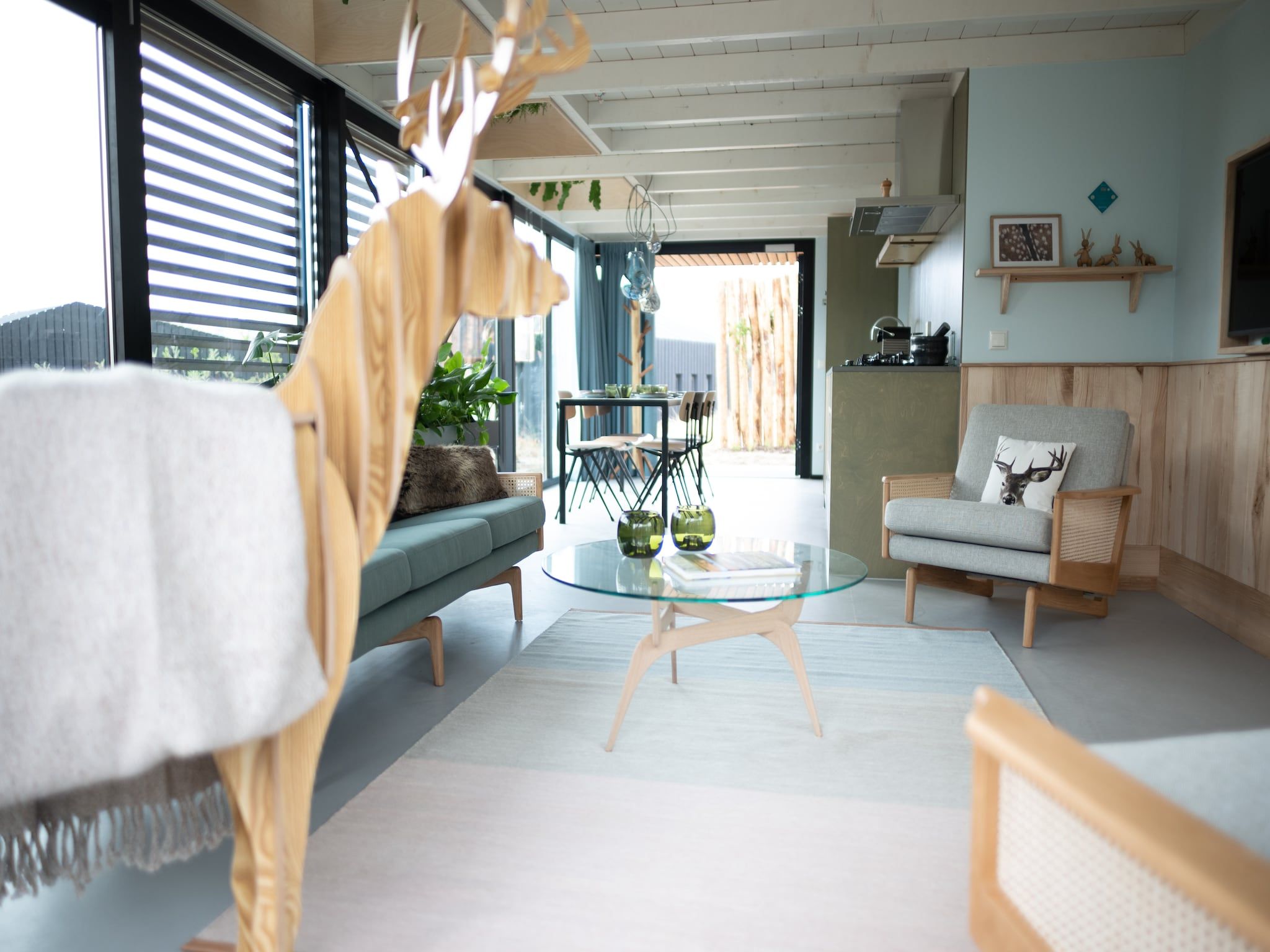 De woonkamer van Sea Lodges Zandvoort 5 in Zandvoort