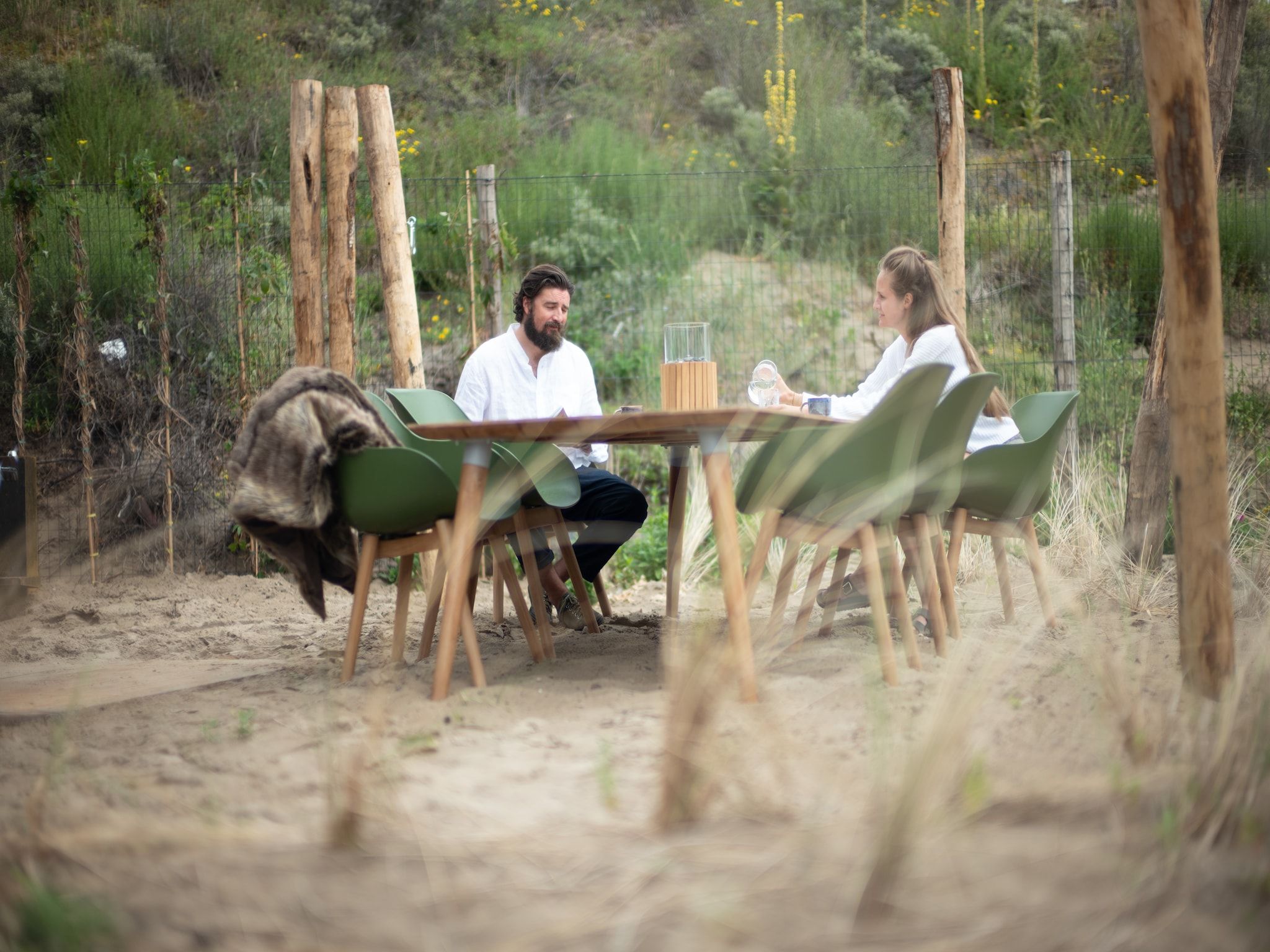 Het terras van Sea Lodges Zandvoort 5 in Zandvoort