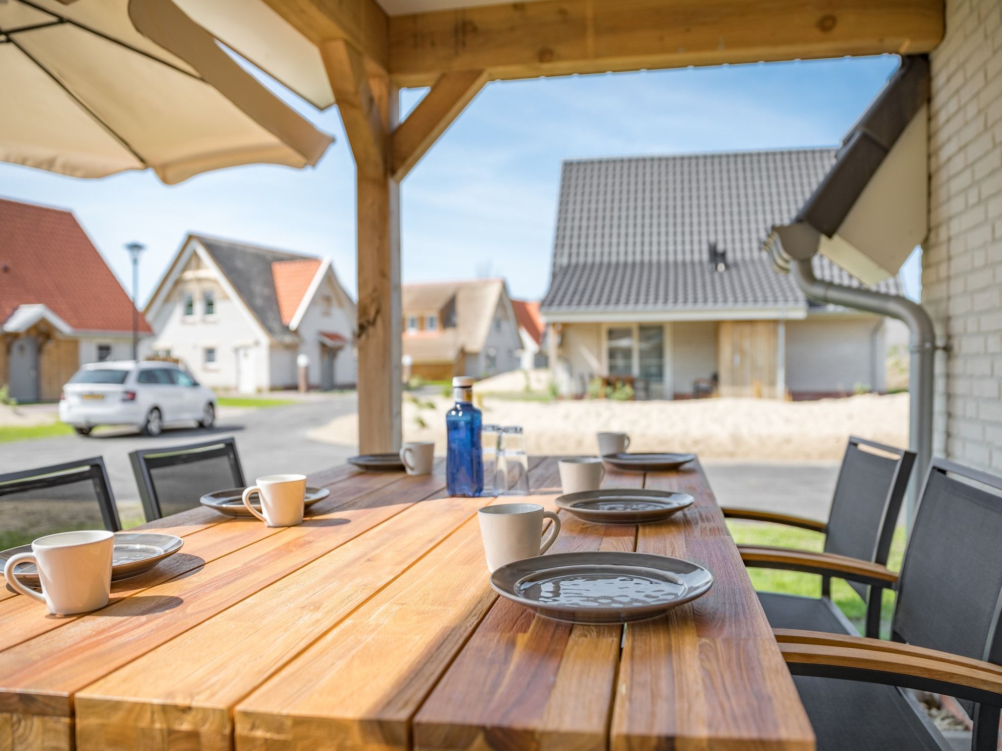 Het terras van Beach Resort Nieuwvliet-Bad 8 in Nieuwvliet-Bad