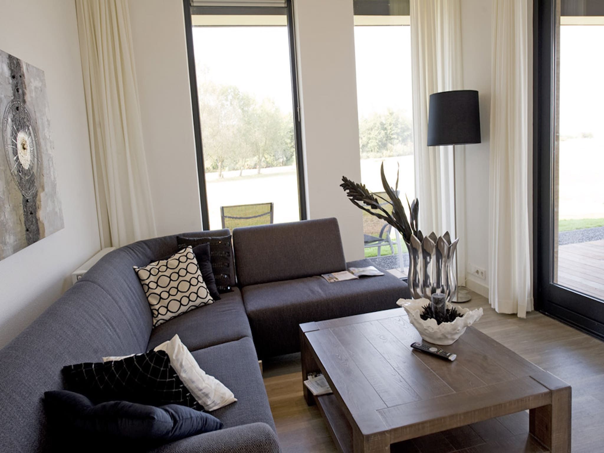 De woonkamer van Resort Waterrijk Oesterdam 3 in Tholen