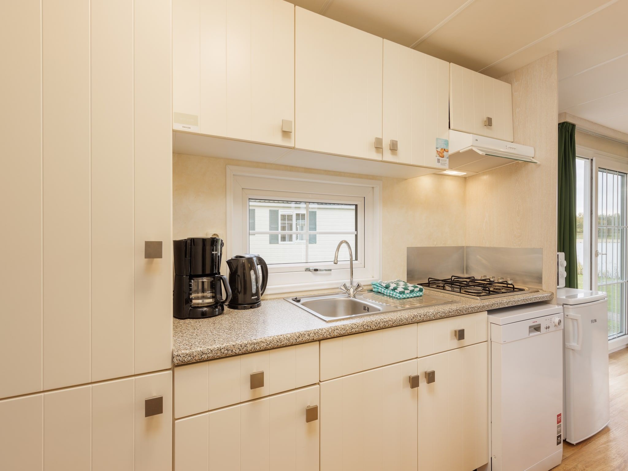 De keuken van Vakantiepark Hunzedal 13 in Borger