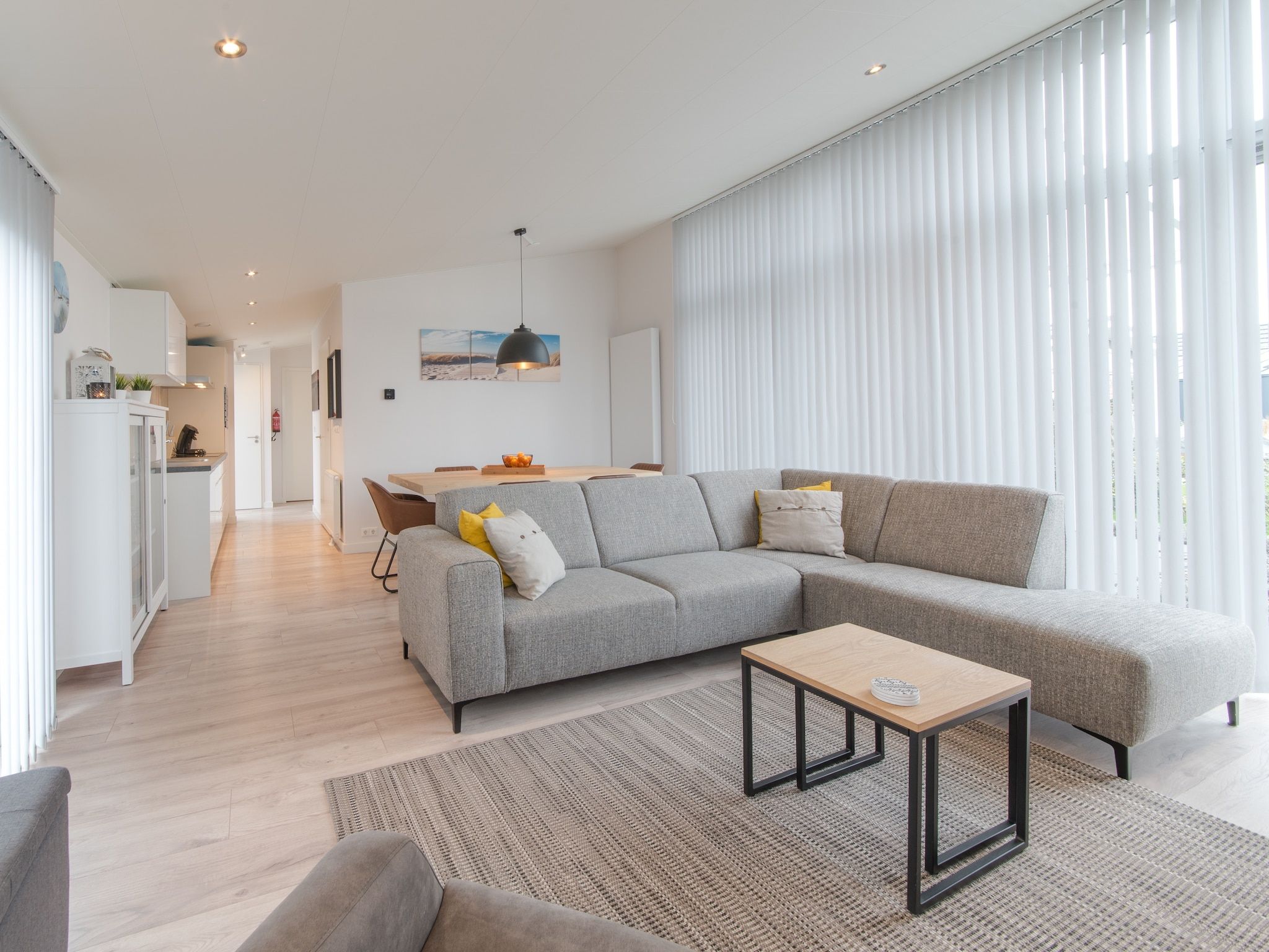 De woonkamer van Water Resort Oosterschelde 39 in Wemeldinge