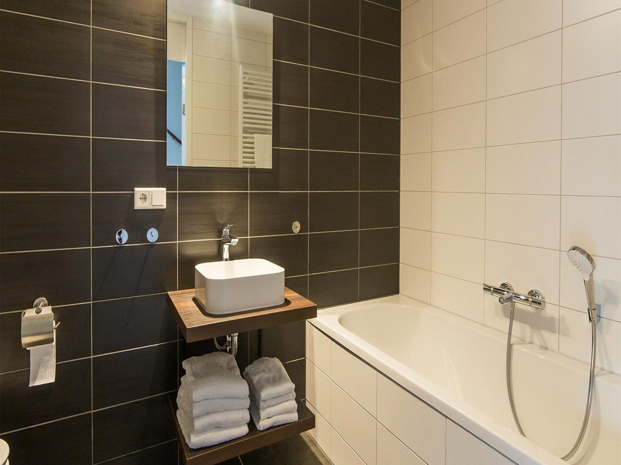 De badkamer van Resort Maastricht 12 in Maastricht