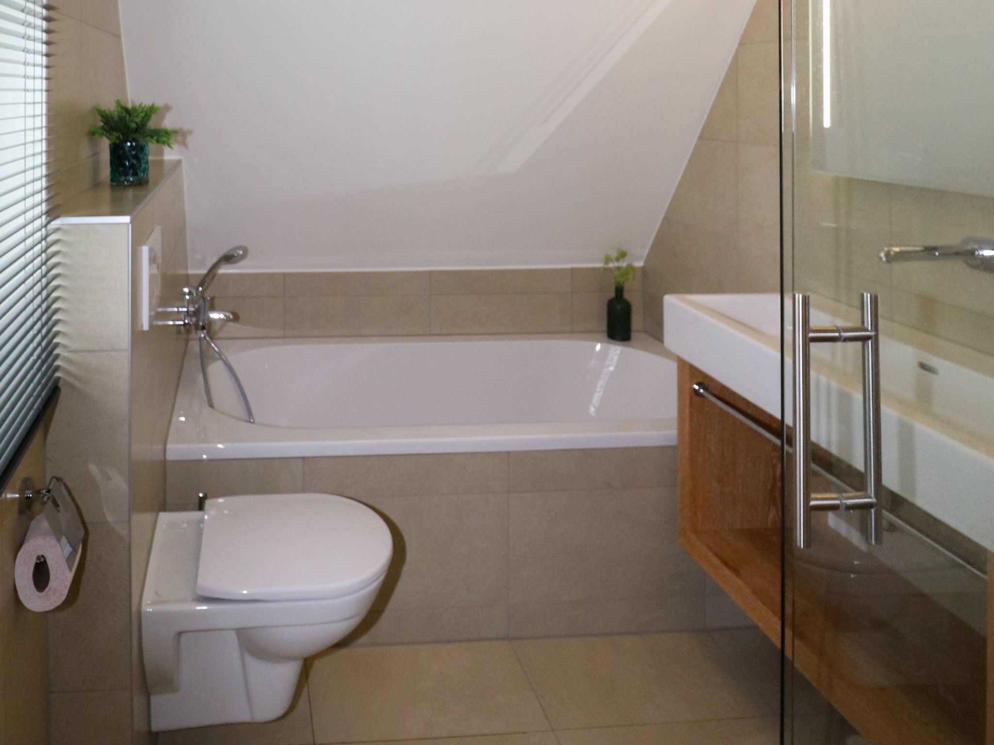 De badkamer van Friese Meren Villa's 13 in Delfstrahuizen