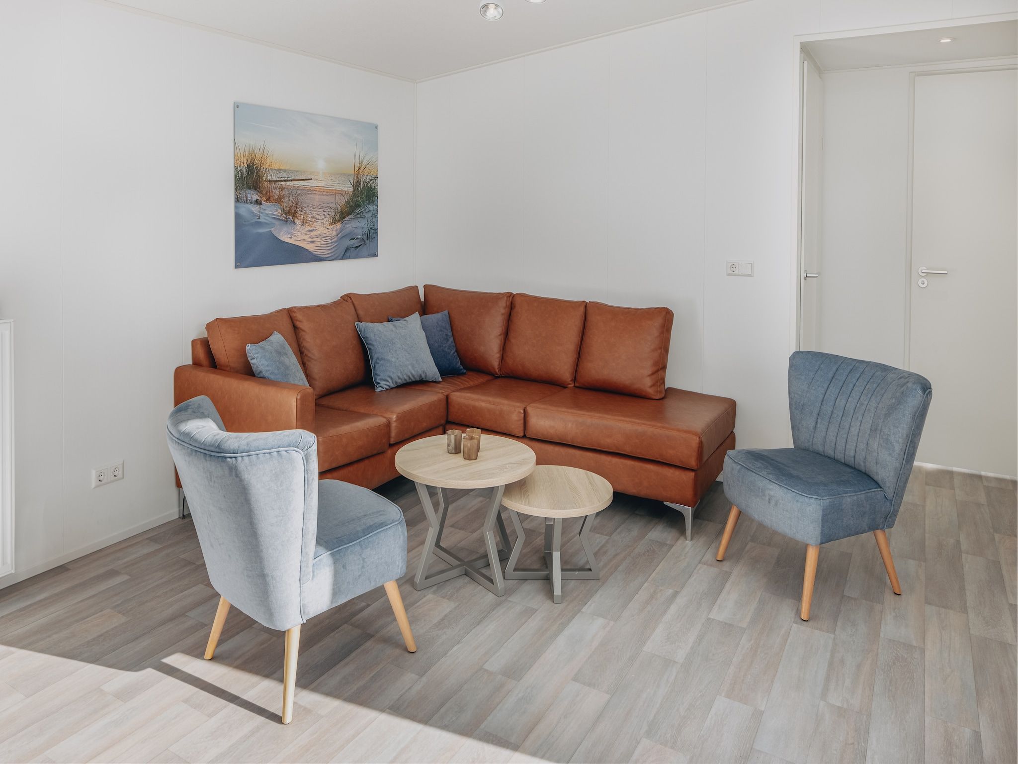 De woonkamer van Vakantiepark Hof Domburg 22 in Domburg