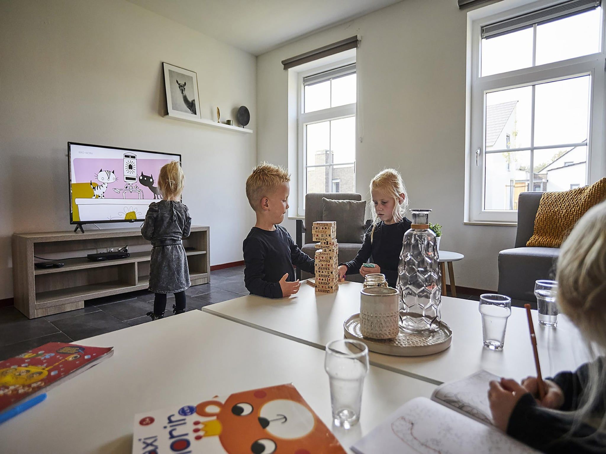 De woonkamer van Buitenhof De Leistert 30 in Roggel