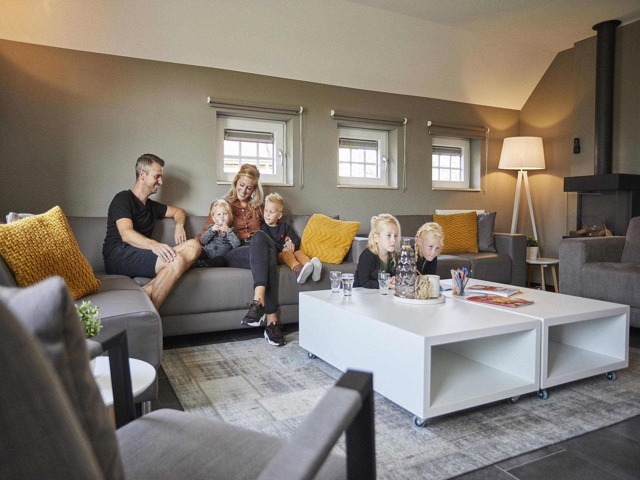 De woonkamer van Buitenhof De Leistert 32 in Roggel