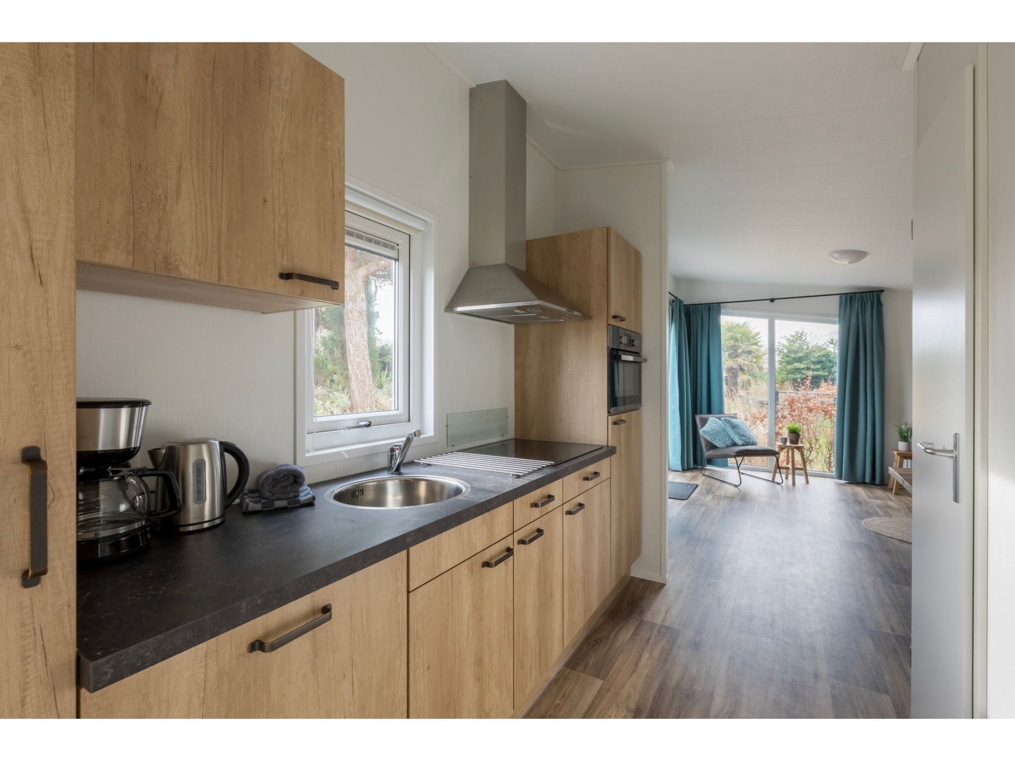 De keuken van Fort den Haak - Chalet 1 tm 15  hond in Vrouwenpolder