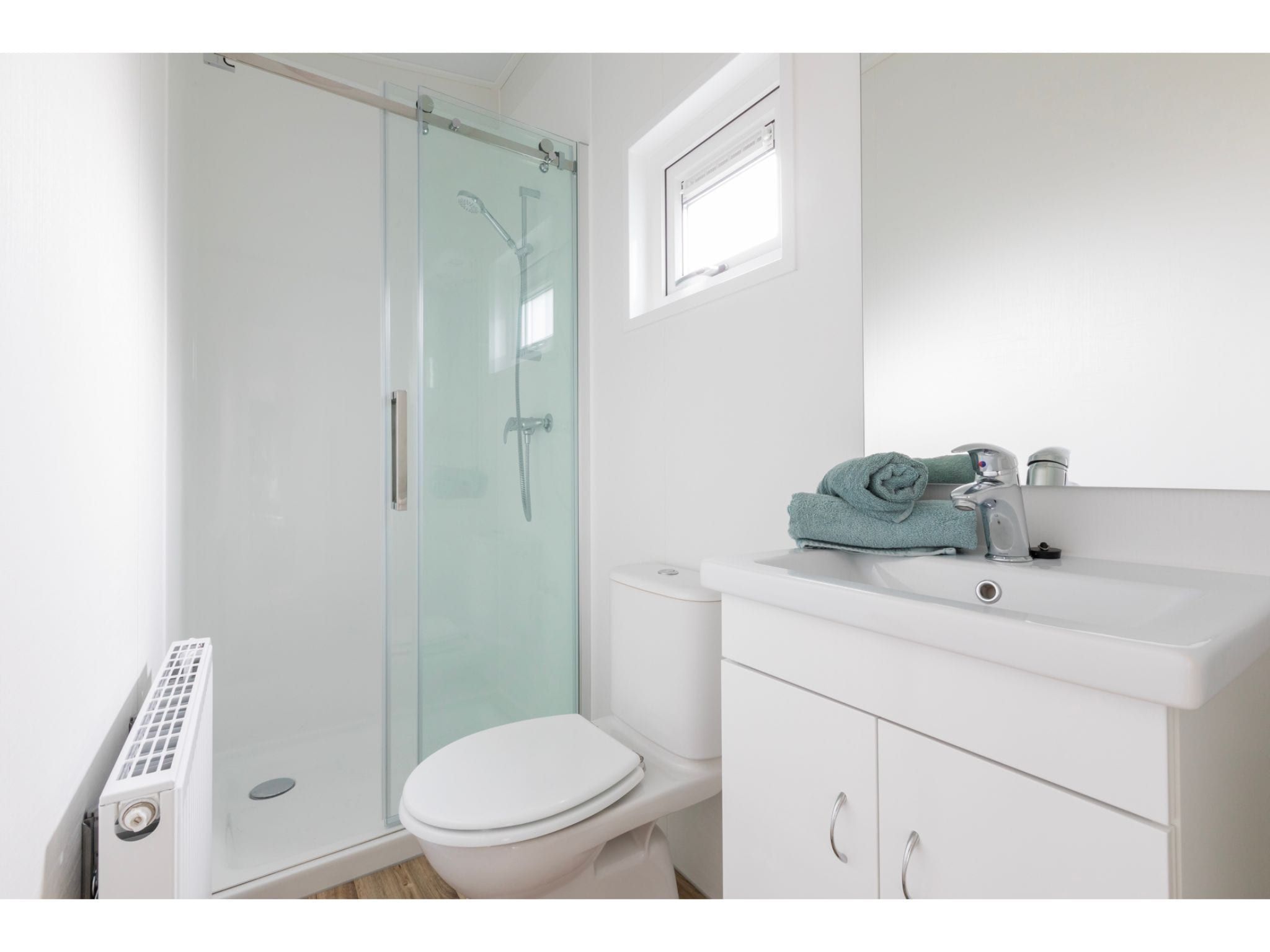 De badkamer van Fort den Haak - Chalet 1 t/m 10 huisdiervrij in Vrouwenpolder