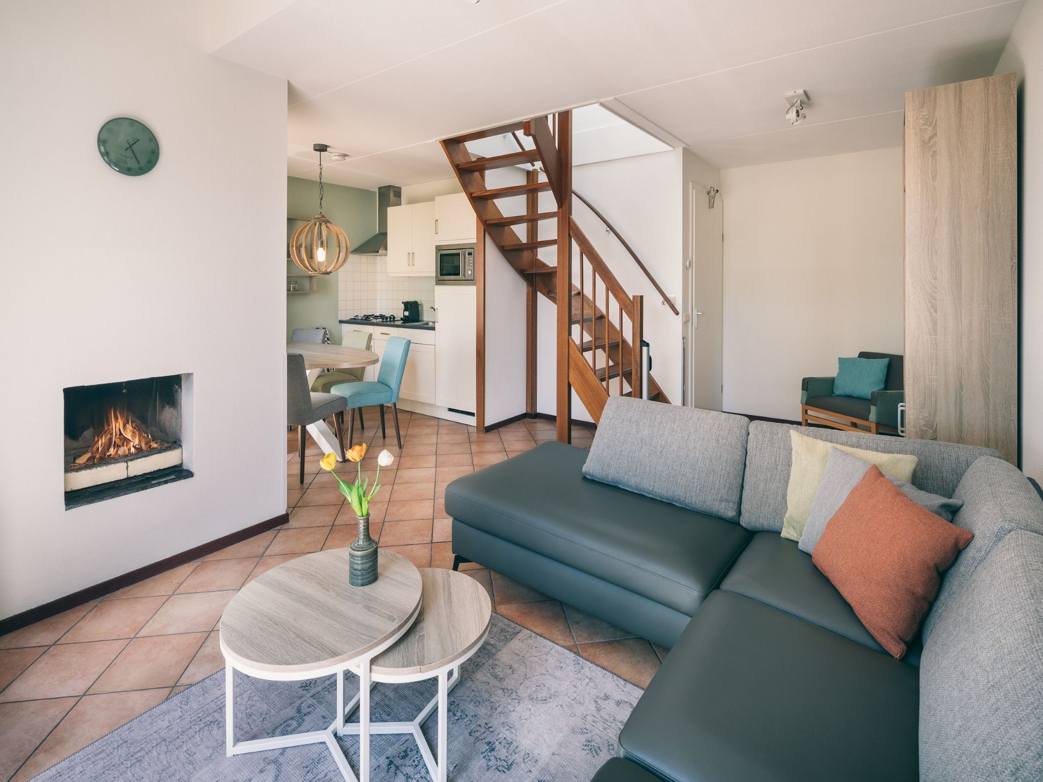 De woonkamer van Duinresort Dunimar 2 in Noordwijkerhout