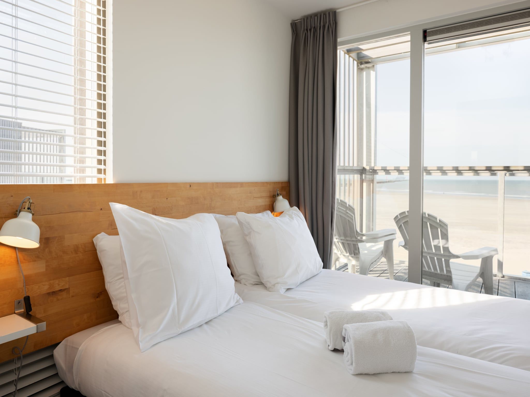 Een slaapkamer van Resort Hoek van Holland in Hoek Van Holland