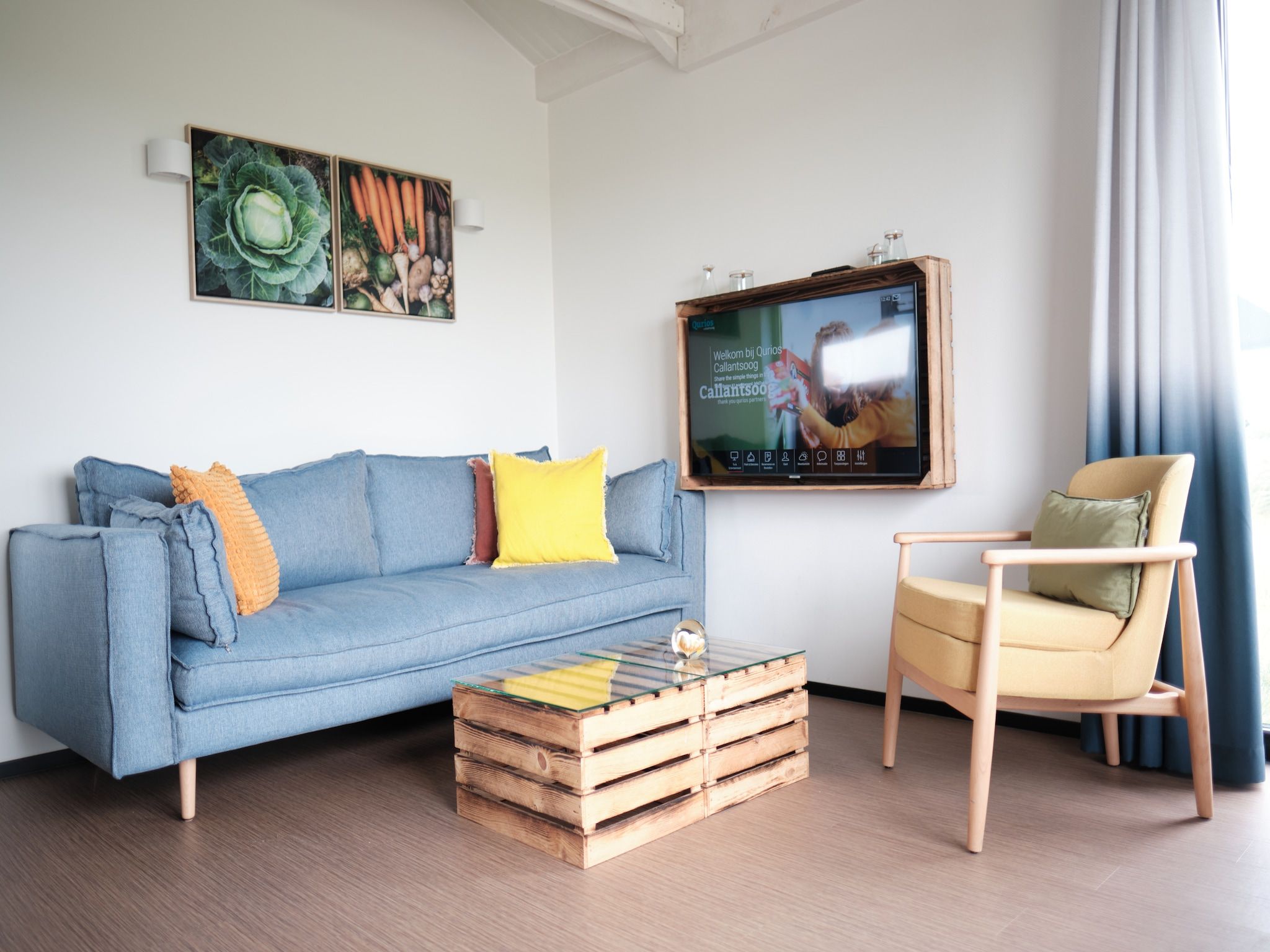 De woonkamer van Resort Callantsoog 1 in Callantsoog