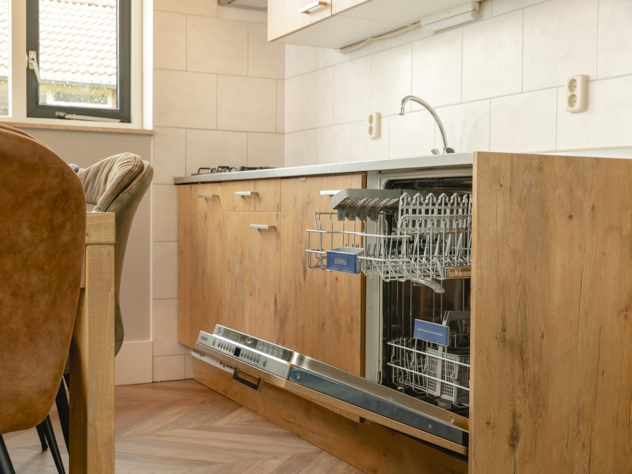 De keuken van Vakantiepark Mölke 18 in Zuna