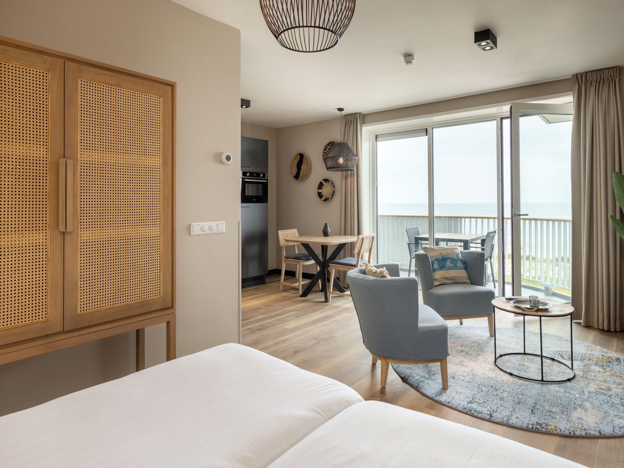 Een slaapkamer van Residentie de Graaf van Egmont 9 in Egmond aan zee