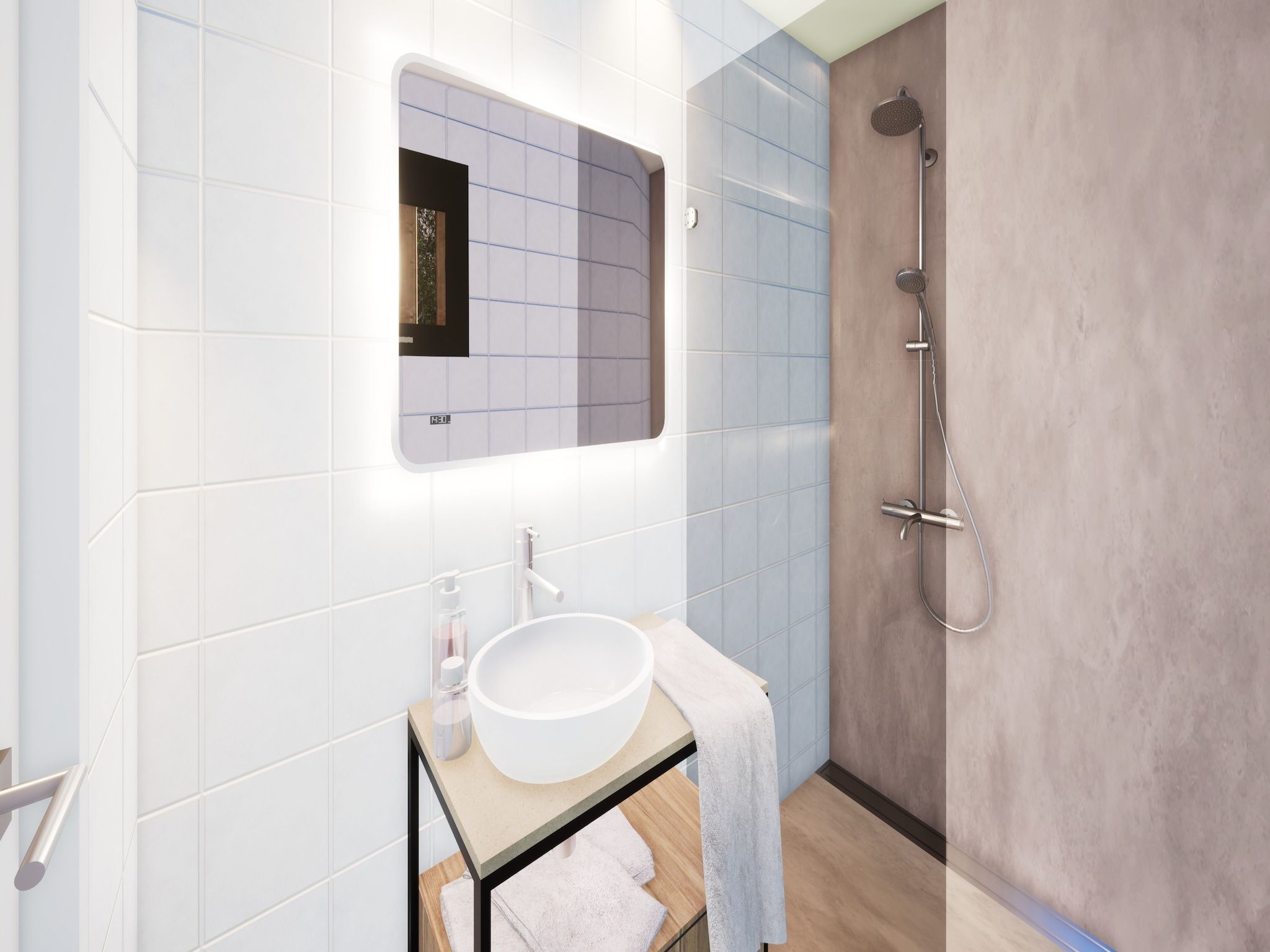 De badkamer van Resort Gulpen 1 in Gulpen