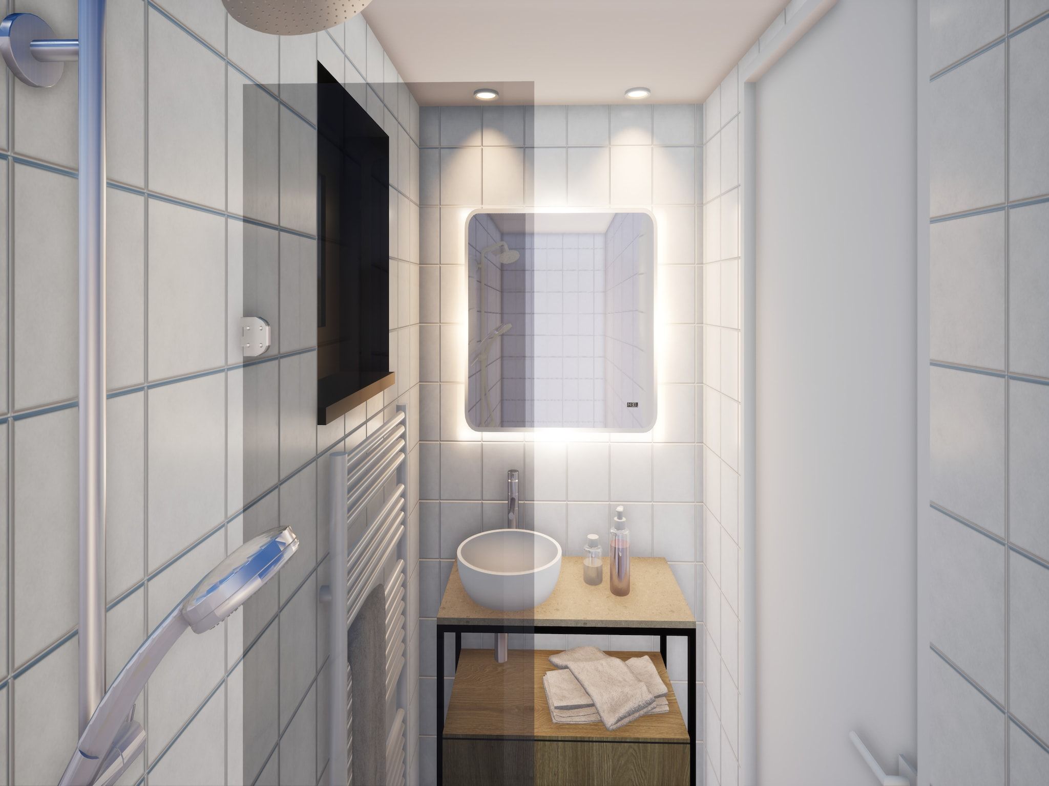 De badkamer van Resort Gulpen 8 in Gulpen