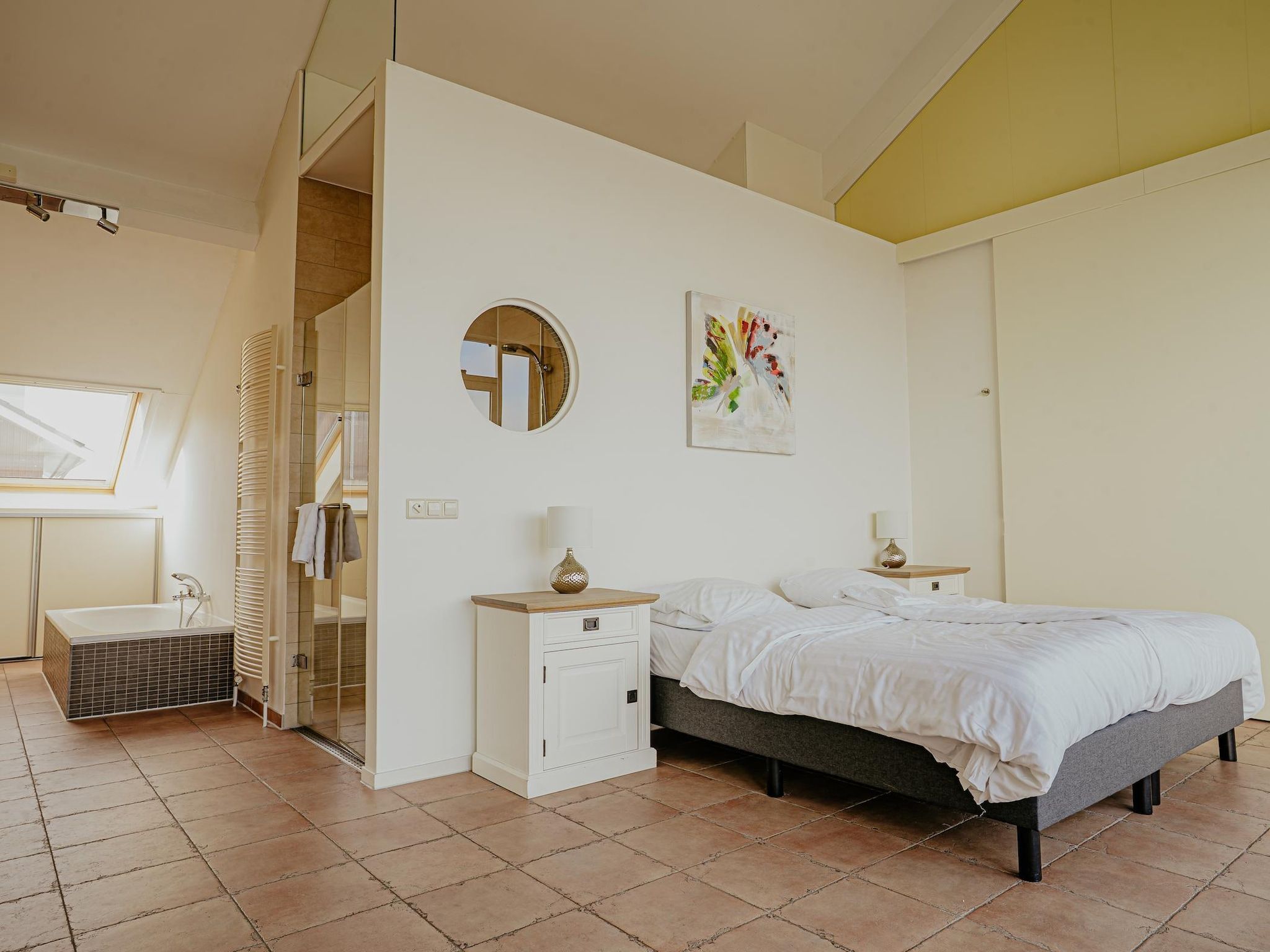 Een slaapkamer van Waterpark de Meerparel 12 in Uitgeest