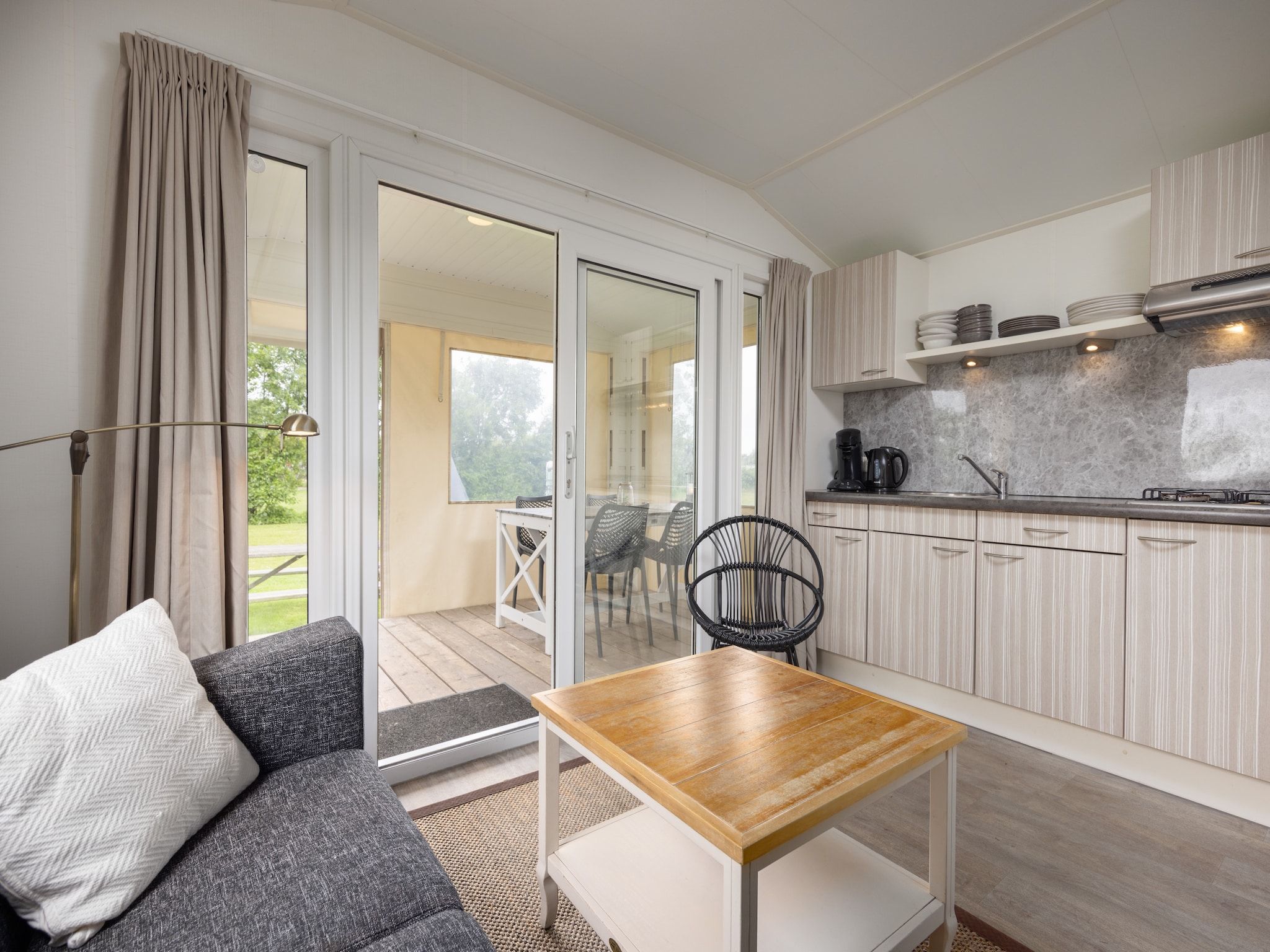 De woonkamer van Vakantiepark Callassande 4 in Callantsoog