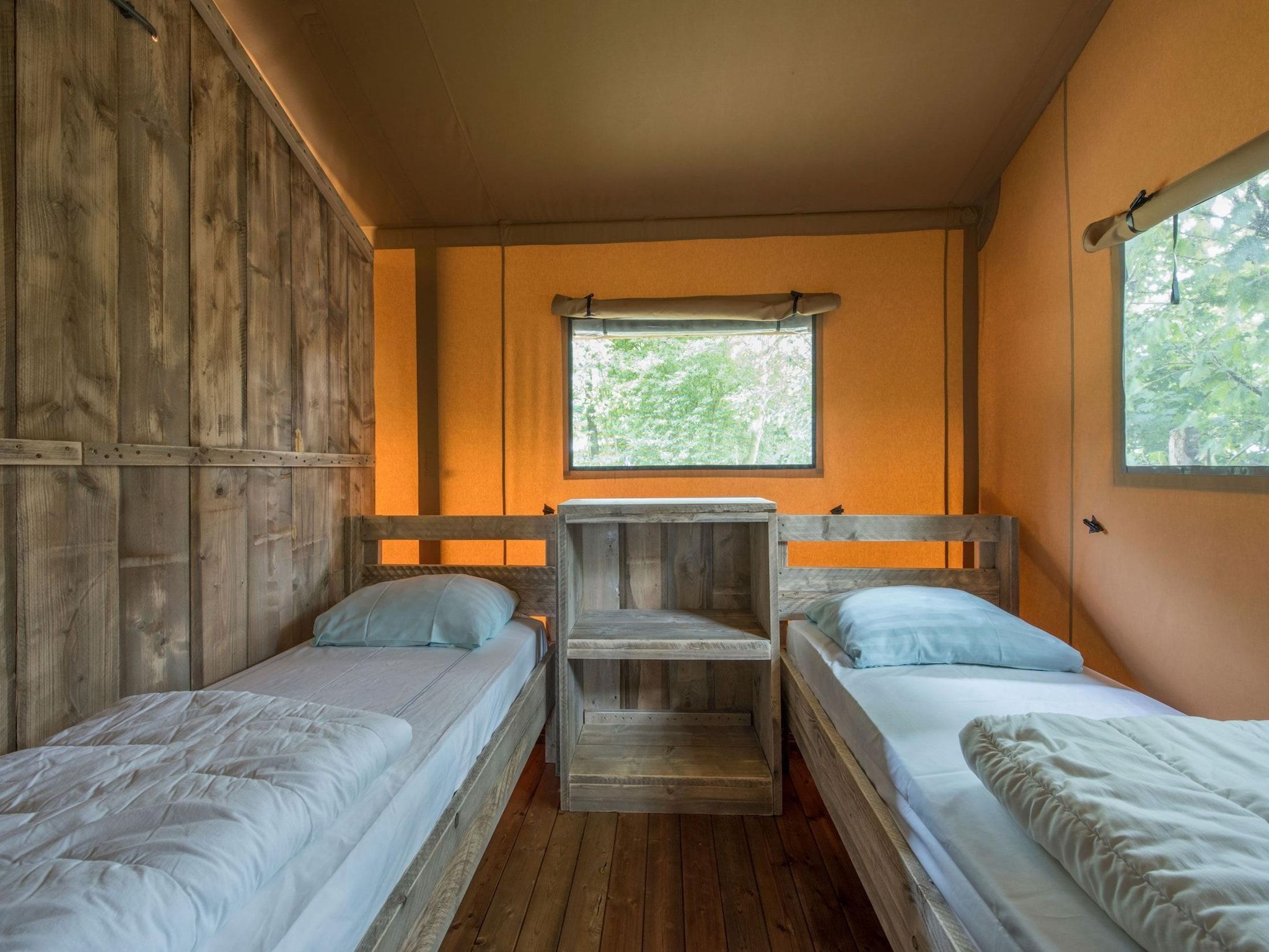 Een slaapkamer van Bospark 't Wolfsven 13 in Mierlo