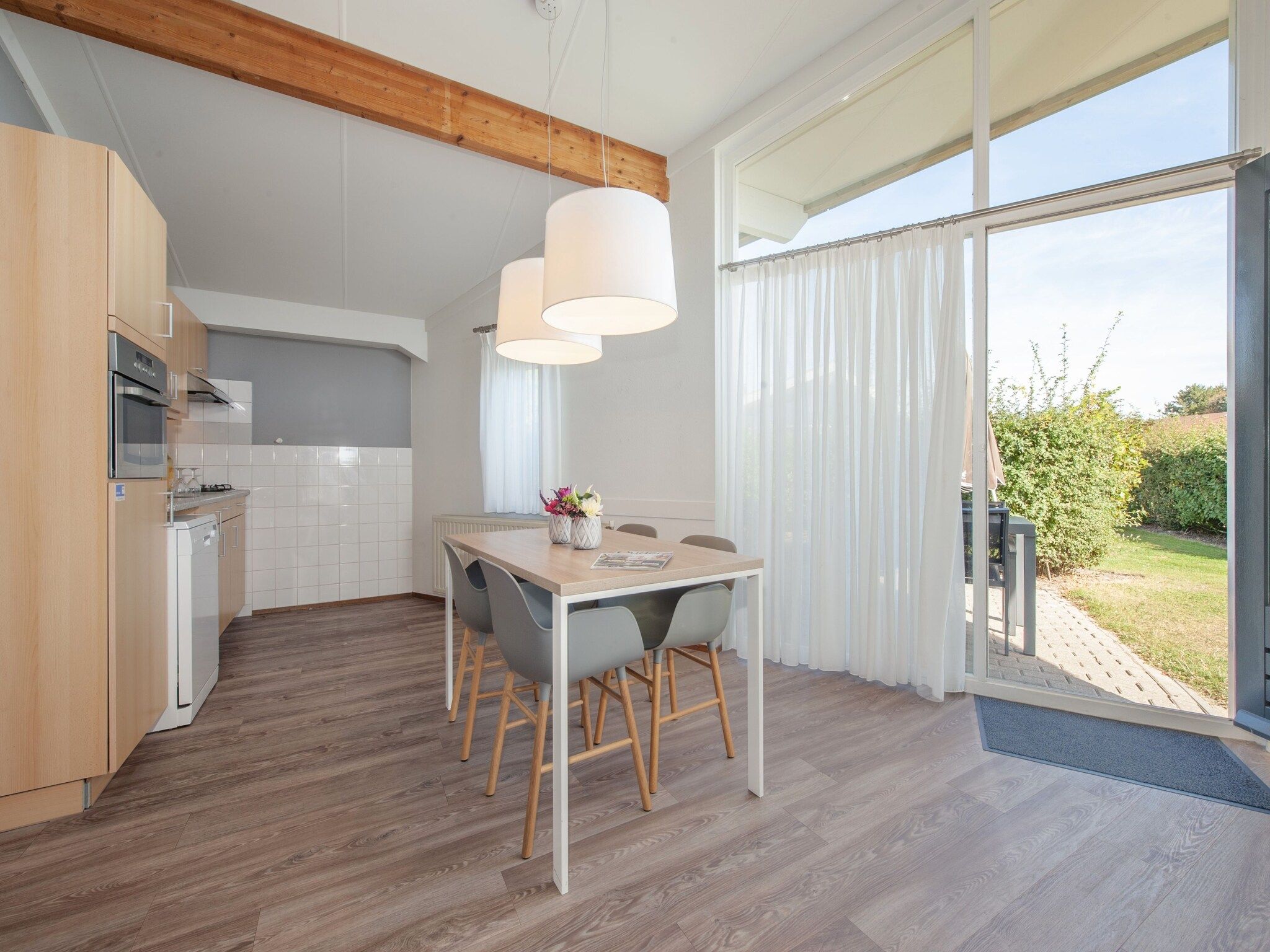 De woonkamer van Vakantiepark Hof Domburg 23 in Domburg