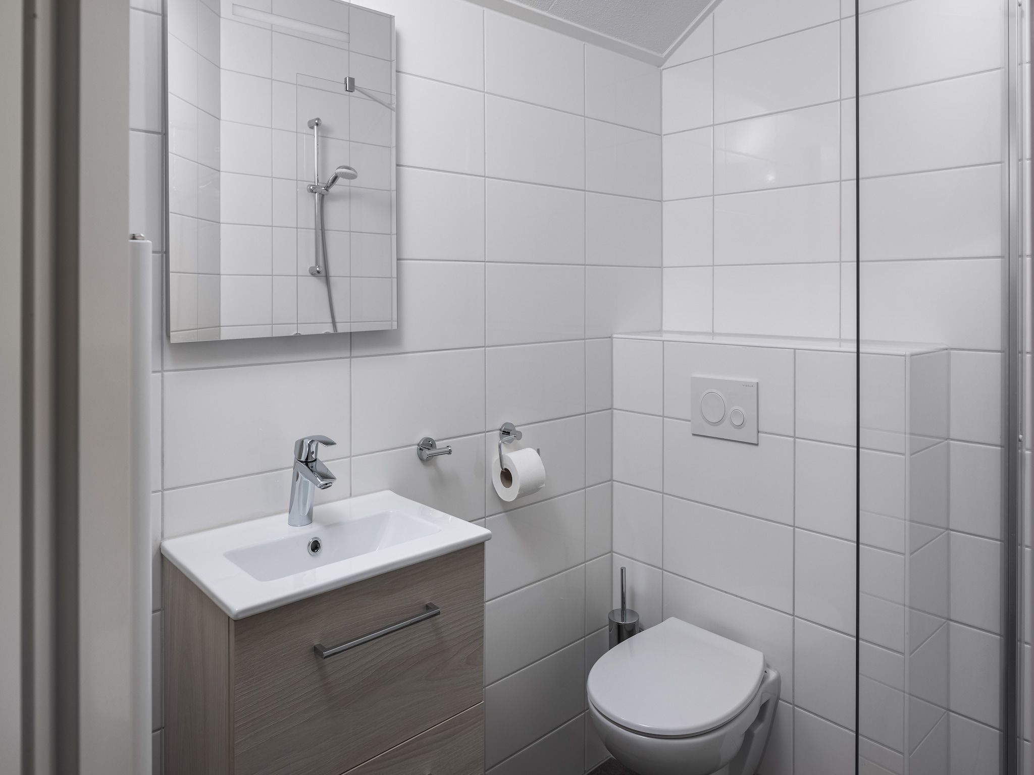 De badkamer van Vakantiepark Hof Domburg 23 in Domburg