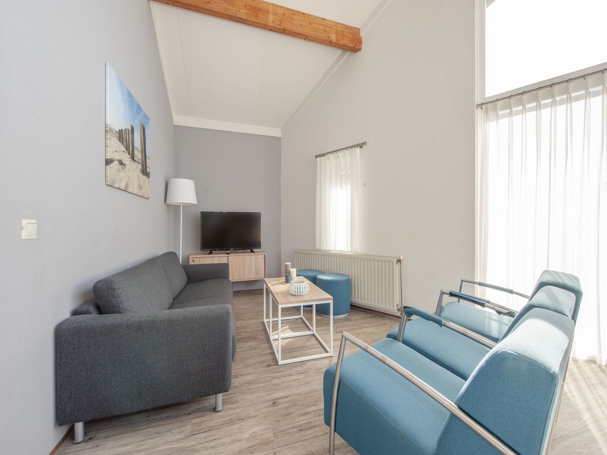 De woonkamer van Vakantiepark Hof Domburg 25 in Domburg