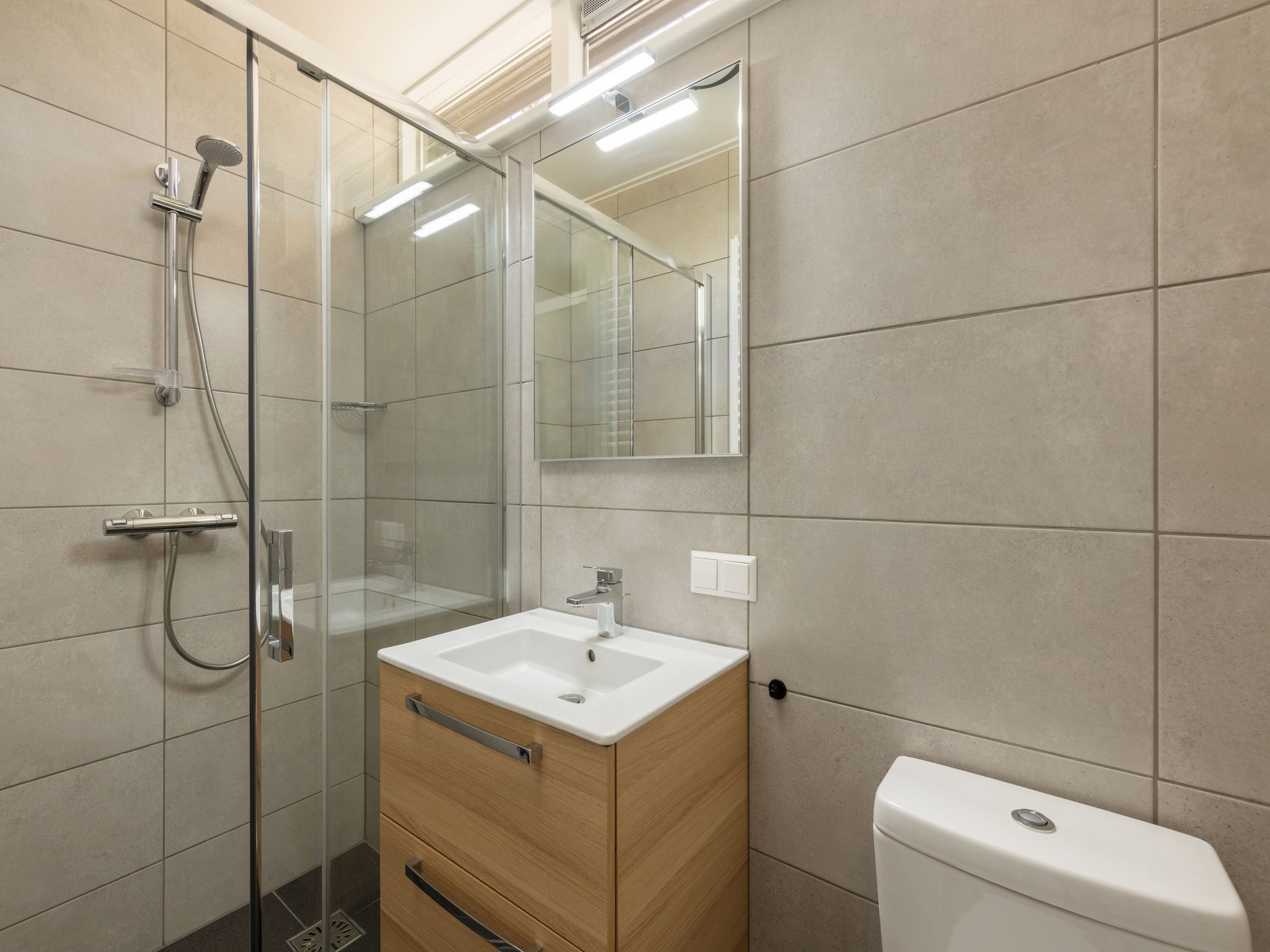 De badkamer van Park De Peel 3 in Vlierden