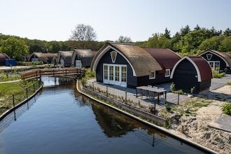 Vakantiehuis in bos bij vijver in Baars