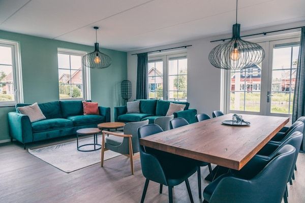 Woonkamer - Duurzame watervilla met afwasmachine, bij een meer in Medemblik (3)